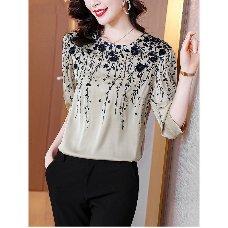 Vintage Elegant Women Silk Sat - огляд і ціна Silk Blouse