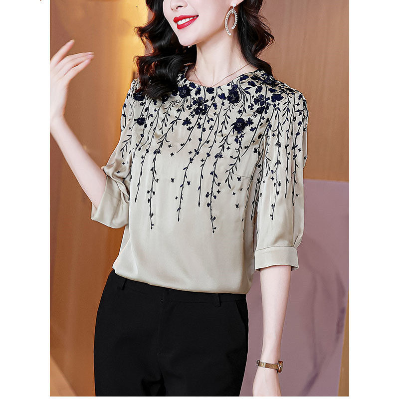 Vintage Elegant Women Silk Sat - огляд і ціна Silk Blouse