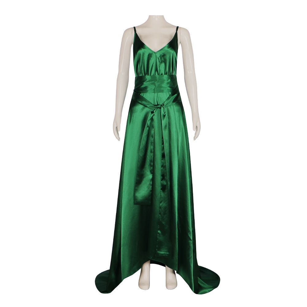 Emerald Satin Camisole Dress - - огляд і ціна Evening Gown