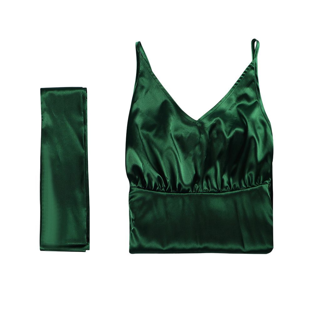Emerald Satin Camisole Dress - - огляд і ціна Evening Gown