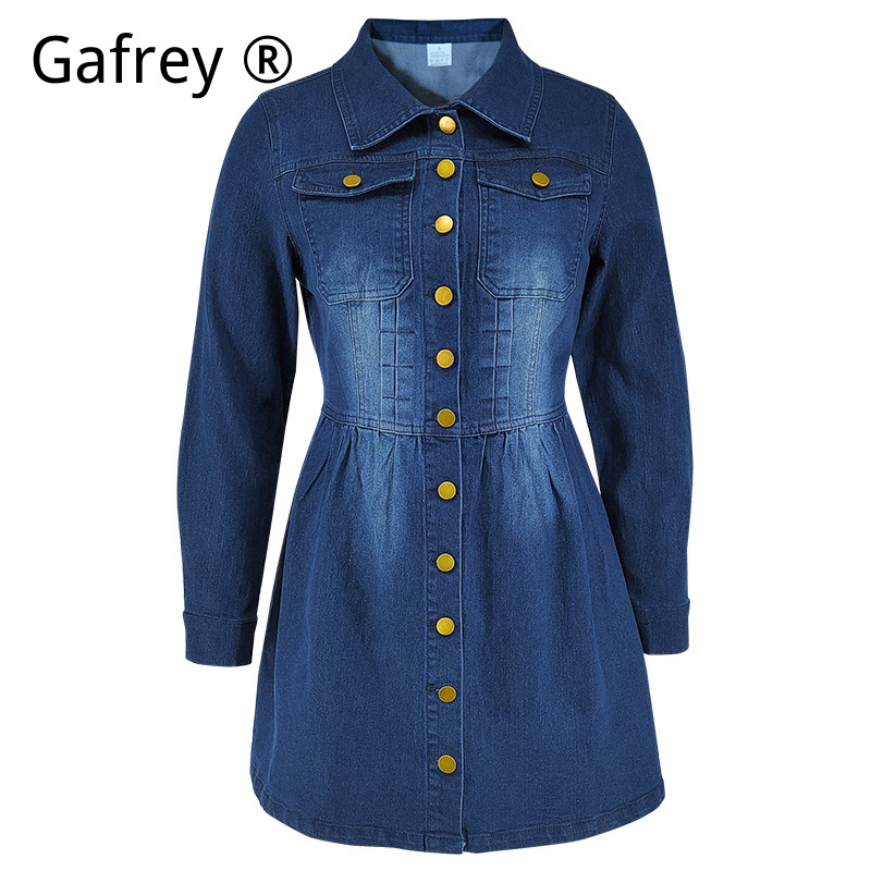 Women New Long Sleeve Denim Dr - огляд і ціна Midi Dress