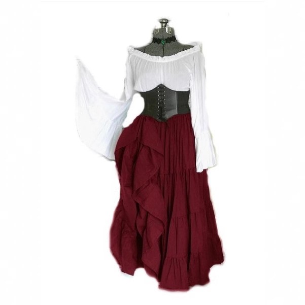 High Waist Long Sleeve Dress C - огляд і ціна Midi Dress