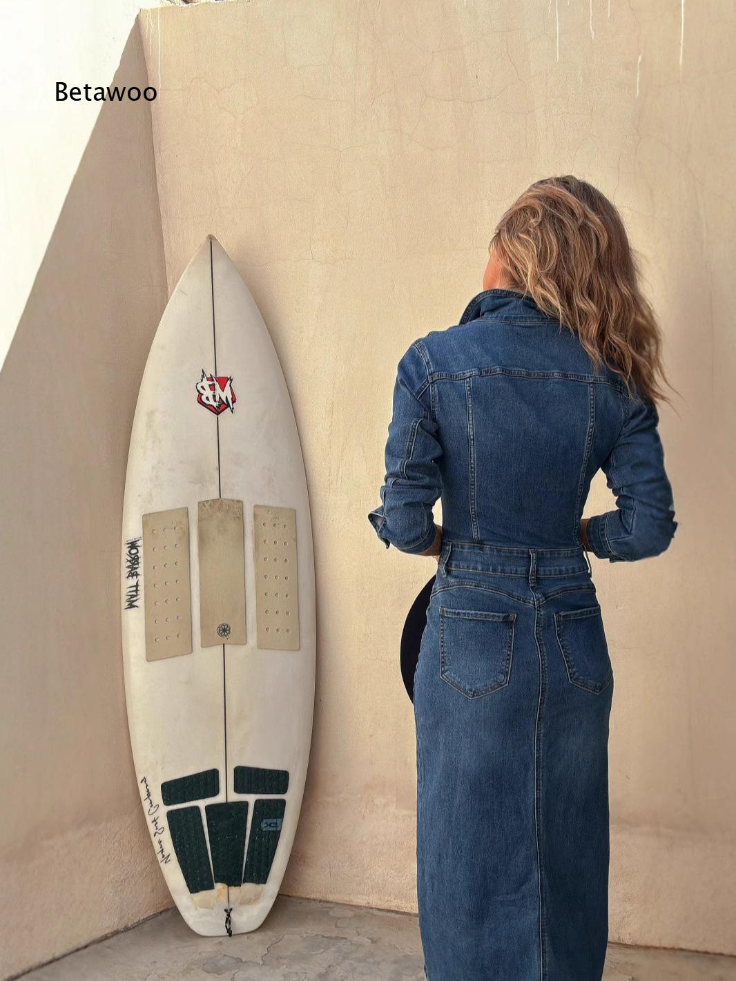Black Denim Midi Dress For Wom - огляд і ціна Midi Dress