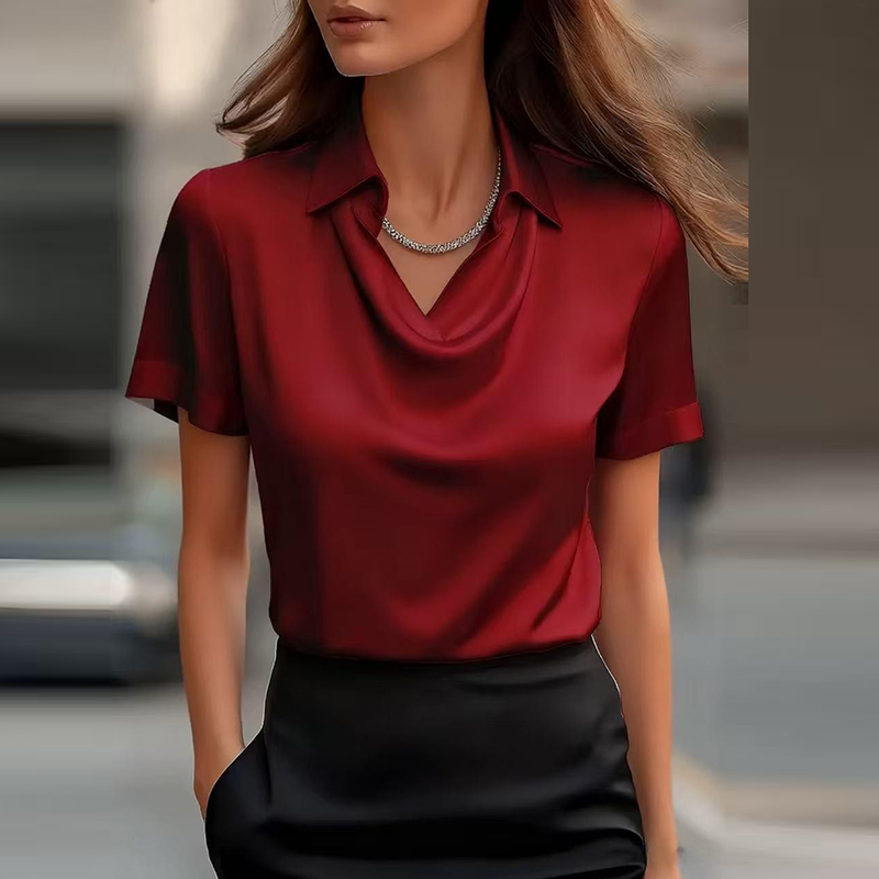 All Match Satin Shirt Women An - огляд і ціна Silk Blouse