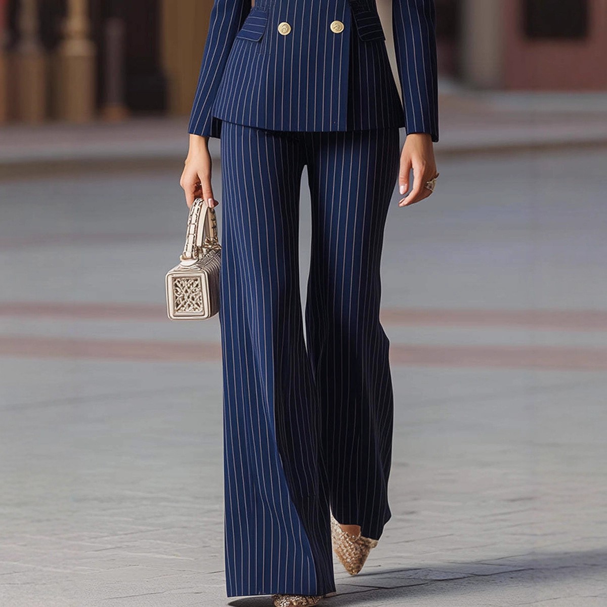 Women Suit Set Pants Wide Leg  - огляд і ціна Tailored Trouser Wide